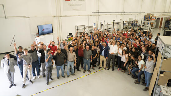 Dr. Georg Baumann (Founder and CEO of Baumann Automation) together with the Team of Vectralis in Mexico.