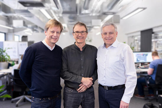 From left to right: Stefan Rauch (Technical Manager), Dr. Georg Baumann (Owner and company founder) und Karl Ebnet (CEO).